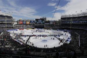 An epic scene at Yankee Stadium for Part I of the Stadium Series between Hudson rivals New Jersey and New York. All photos credited to Frank Franklin II/Getty Images