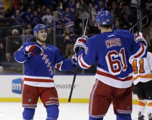 Chris Kreider celebrates with Nash
